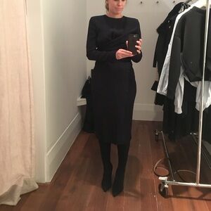 Scanlan Theodore navy reptile print dress